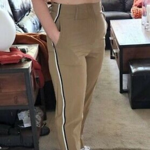 Forte Forte tuxedo stripe wool blend extra high rise pants Sz 00 Made in Italy - Picture 4 of 6